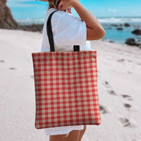 Red Japanese Palaka Pride Tote Bag - Polynesian Pride