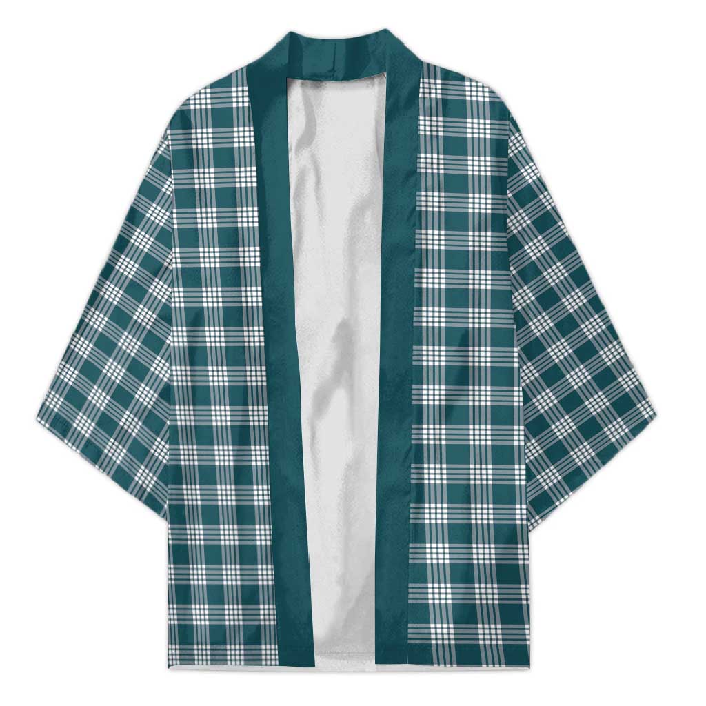 Dark Teal Japanese Palaka Pride Kimono - Polynesian Pride