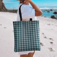 Dark Teal Japanese Palaka Pride Tote Bag - Polynesian Pride
