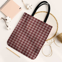 Burgundy Japanese Palaka Pride Tote Bag - Polynesian Pride