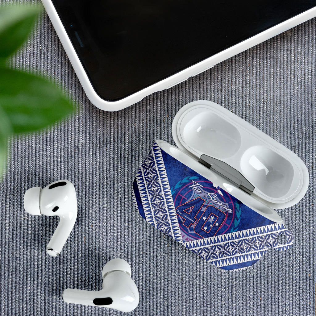 Toa Samoa Rugby AirPods Case 40th Anniversary Samoan Siapo Pattern