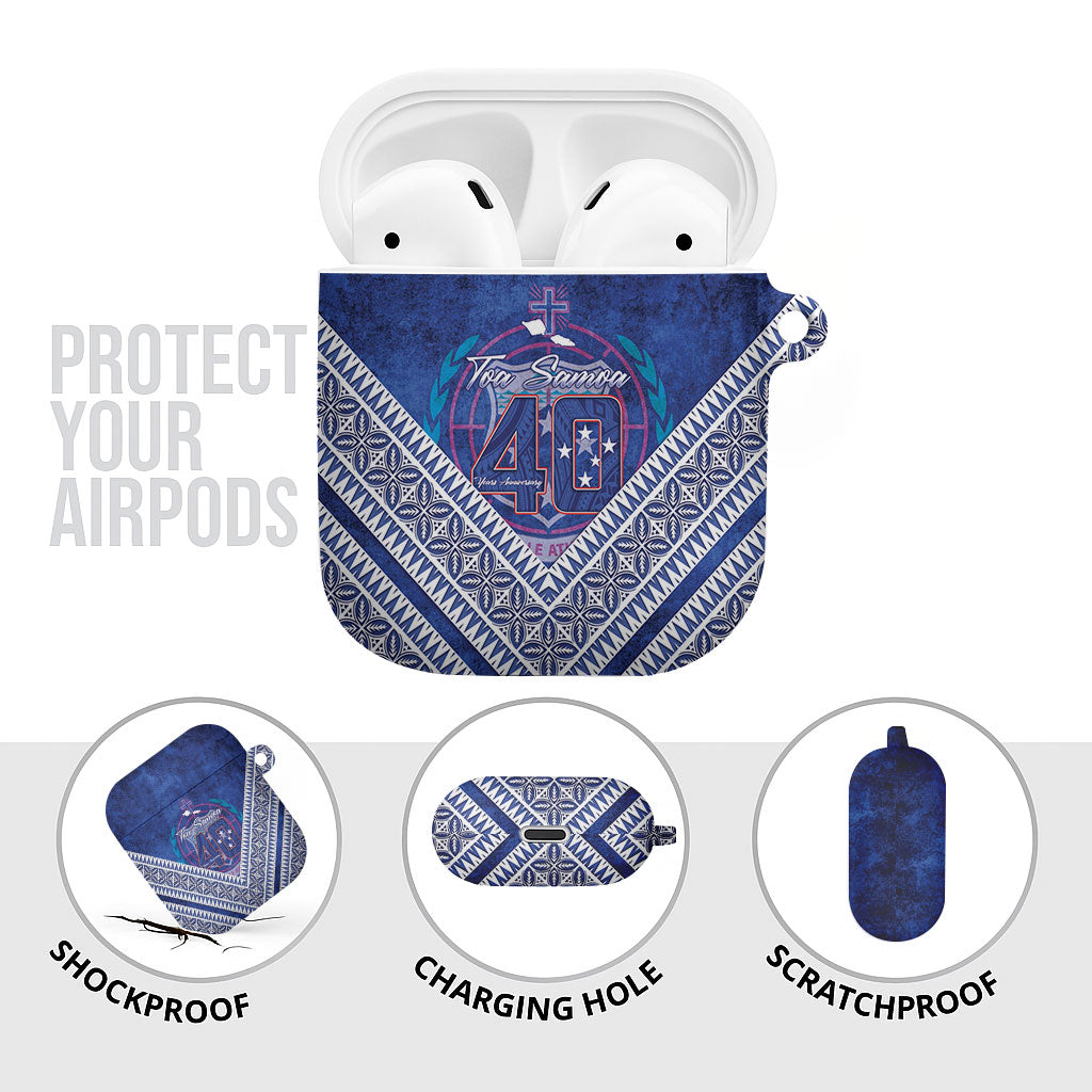 Toa Samoa Rugby AirPods Case 40th Anniversary Samoan Siapo Pattern