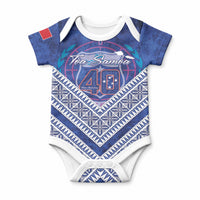 Toa Samoa Rugby Custom Baby Onesie 40th Anniversary Samoan Siapo Pattern