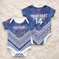 Toa Samoa Rugby Custom Baby Onesie 40th Anniversary Samoan Siapo Pattern