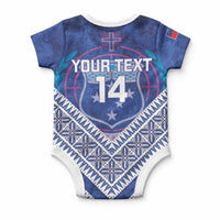 Toa Samoa Rugby Custom Baby Onesie 40th Anniversary Samoan Siapo Pattern