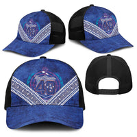 Toa Samoa Rugby Baseball Net Cap 40th Anniversary Samoan Siapo Pattern LT14 - Polynesian Pride