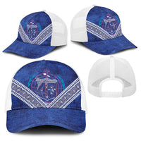 Toa Samoa Rugby Baseball Net Cap 40th Anniversary Samoan Siapo Pattern LT14 - Polynesian Pride