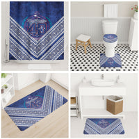 Toa Samoa Rugby Bathroom Set 40th Anniversary Samoan Siapo Pattern LT14 - Polynesian Pride