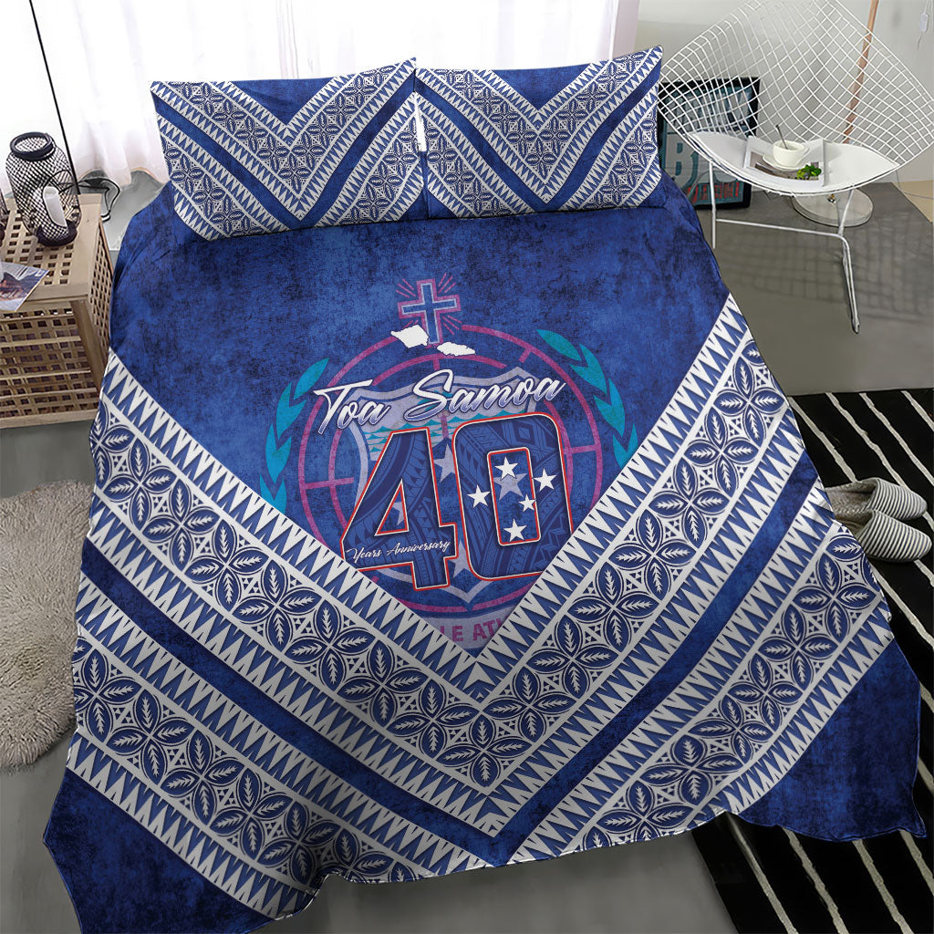 Toa Samoa Rugby Bedding Set 40th Anniversary Samoan Siapo Pattern LT14 - Polynesian Pride