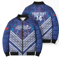 Toa Samoa Rugby Custom Bomber Puffer Jacket 40th Anniversary Samoan Siapo Pattern LT14 - Polynesian Pride