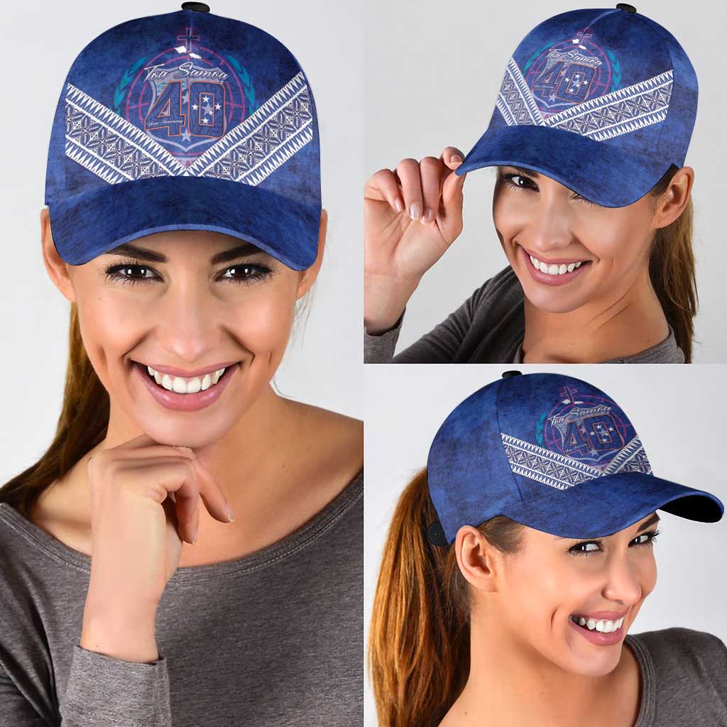 Toa Samoa Rugby Classic Cap 40th Anniversary Samoan Siapo Pattern LT14 - Polynesian Pride