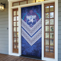 Toa Samoa Rugby Custom Door Cover 40th Anniversary Samoan Siapo Pattern LT14 - Polynesian Pride