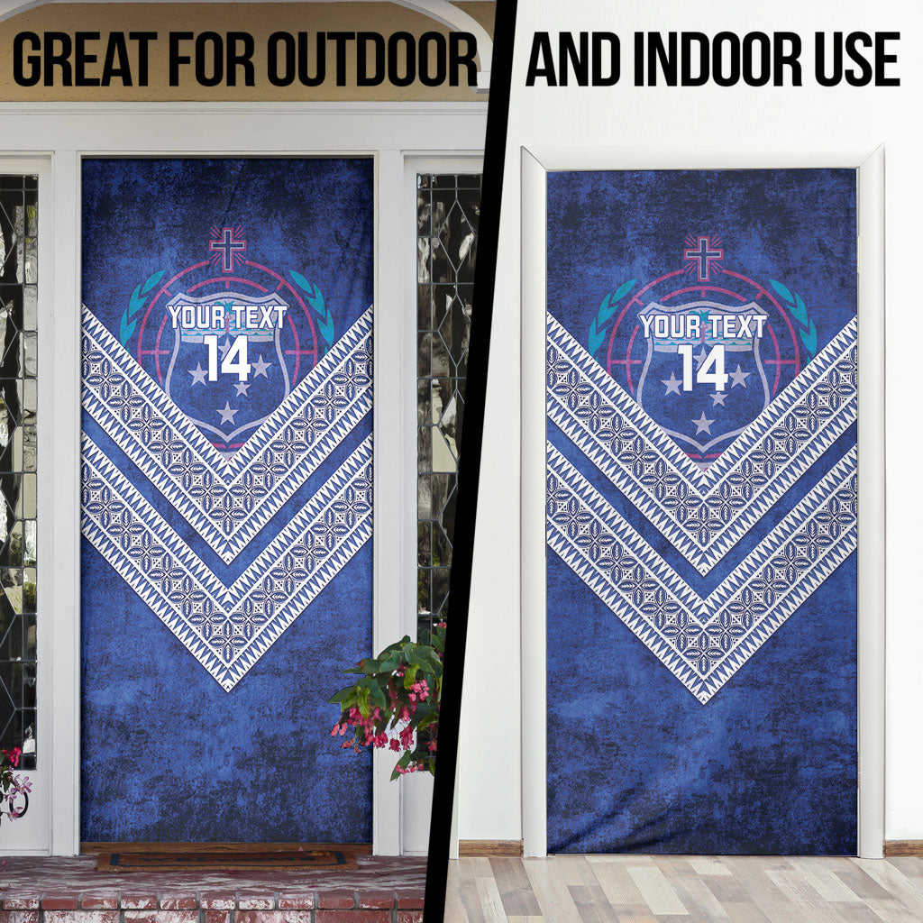 Toa Samoa Rugby Custom Door Cover 40th Anniversary Samoan Siapo Pattern LT14 - Polynesian Pride