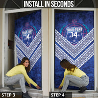 Toa Samoa Rugby Custom Door Cover 40th Anniversary Samoan Siapo Pattern LT14 - Polynesian Pride
