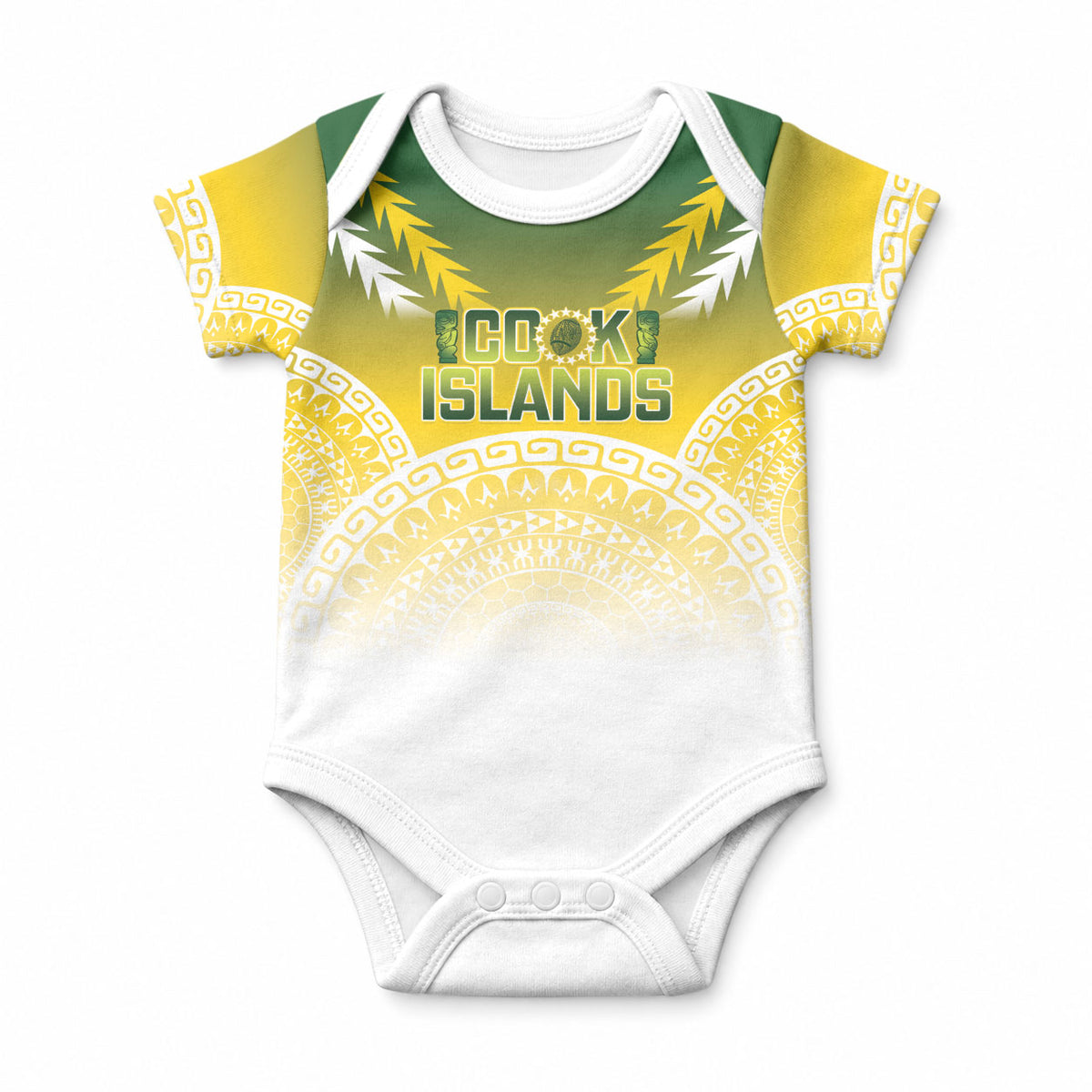 Cook Islands Rugby Custom Baby Onesie Come On Kukis