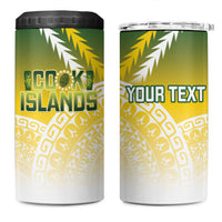 Cook Islands Rugby Custom 4 in 1 Can Cooler Tumbler Come On Kukis LT14 One Size: 16 oz Multicolor - Polynesian Pride
