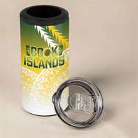 Cook Islands Rugby Custom 4 in 1 Can Cooler Tumbler Come On Kukis LT14 - Polynesian Pride