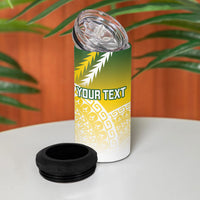 Cook Islands Rugby Custom 4 in 1 Can Cooler Tumbler Come On Kukis LT14 - Polynesian Pride