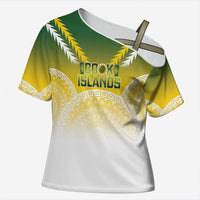 Cook Islands Rugby Custom Cross Shoulder Shirt Come On Kukis LT14 Female Multicolor - Polynesian Pride