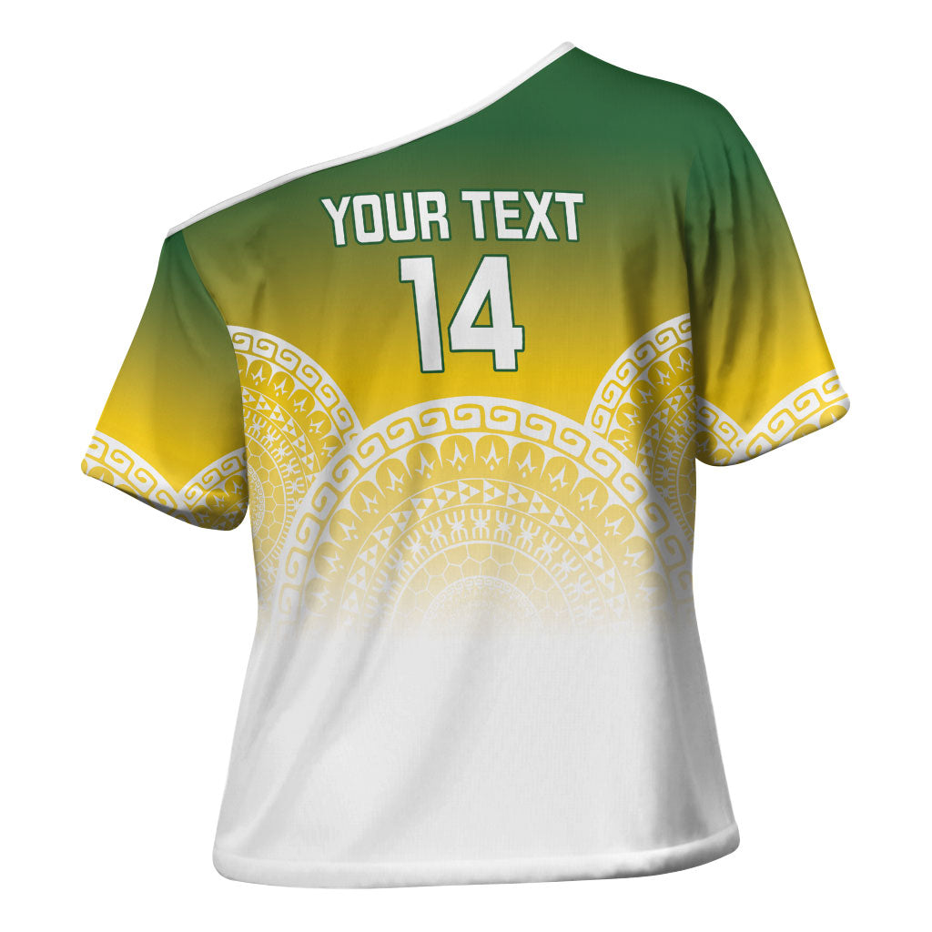 Cook Islands Rugby Custom Cross Shoulder Shirt Come On Kukis LT14 - Polynesian Pride