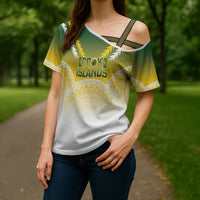 Cook Islands Rugby Custom Cross Shoulder Shirt Come On Kukis LT14 - Polynesian Pride