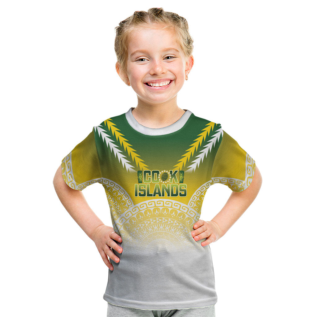 Cook Islands Rugby Custom Kid T Shirt Come On Kukis LT14 Multicolor - Polynesian Pride