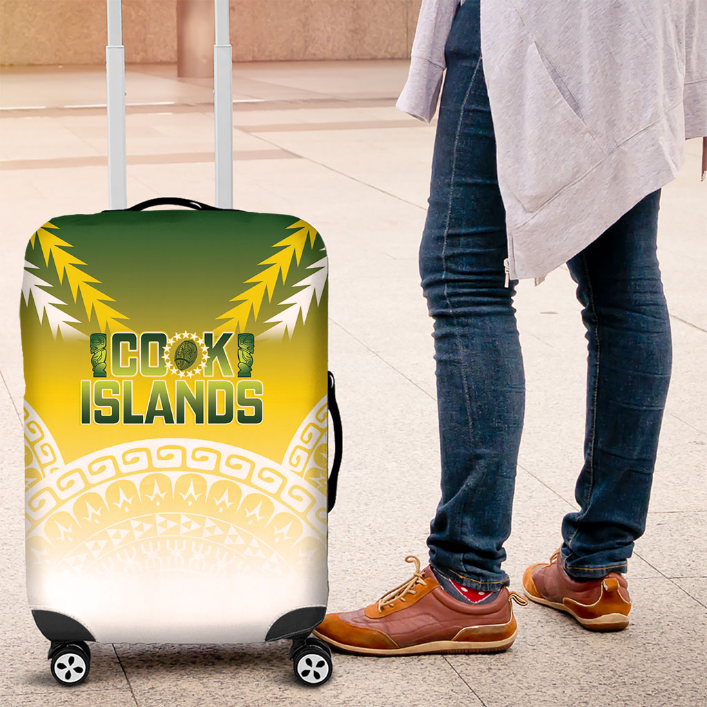 Cook Islands Rugby Luggage Cover Come On Kukis LT14 Multicolor - Polynesian Pride