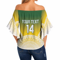 Cook Islands Rugby Custom Off Shoulder Wrap Waist Top Come On Kukis LT14 - Polynesian Pride