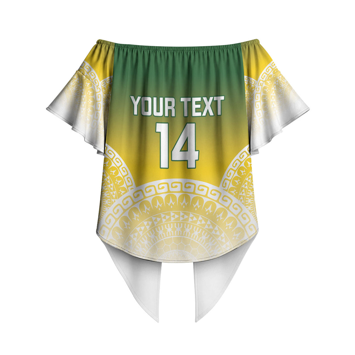 Cook Islands Rugby Custom Off Shoulder Wrap Waist Top Come On Kukis LT14 - Polynesian Pride