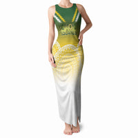 Cook Islands Rugby Custom Tank Maxi Dress Come On Kukis LT14 Women Multicolor - Polynesian Pride
