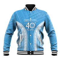 Federated States of Micronesia Independence Day Baseball Jacket FSM 40th Anniversary Proud LT14 Unisex Blue - Polynesian Pride