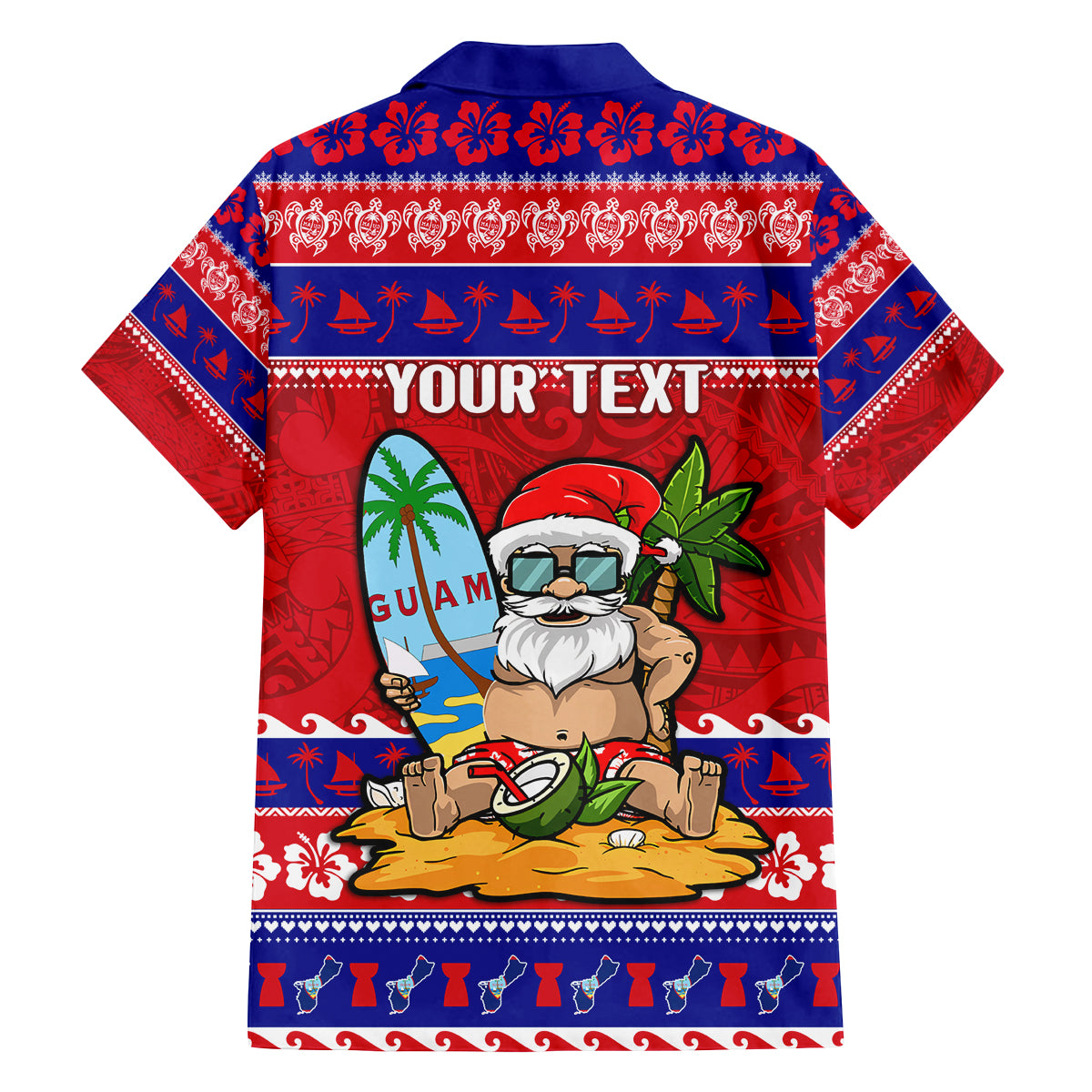 Custom Guam Christmas Family Matching Off Shoulder Maxi Dress and Hawaiian Shirt Guaman Santas Felis Pasgua LT14 - Polynesian Pride