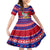 Custom Guam Christmas Family Matching Puletasi Dress and Hawaiian Shirt Guaman Santas Felis Pasgua LT14 Daughter's Dress Blue - Polynesian Pride