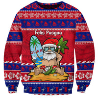 Custom Guam Christmas Sweatshirt Guaman Santas Felis Pasgua LT14 Unisex Blue - Polynesian Pride