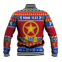 Custom Philippines Christmas Baseball Jacket Filipino Parol Maligayang Pasko LT14 - Polynesian Pride