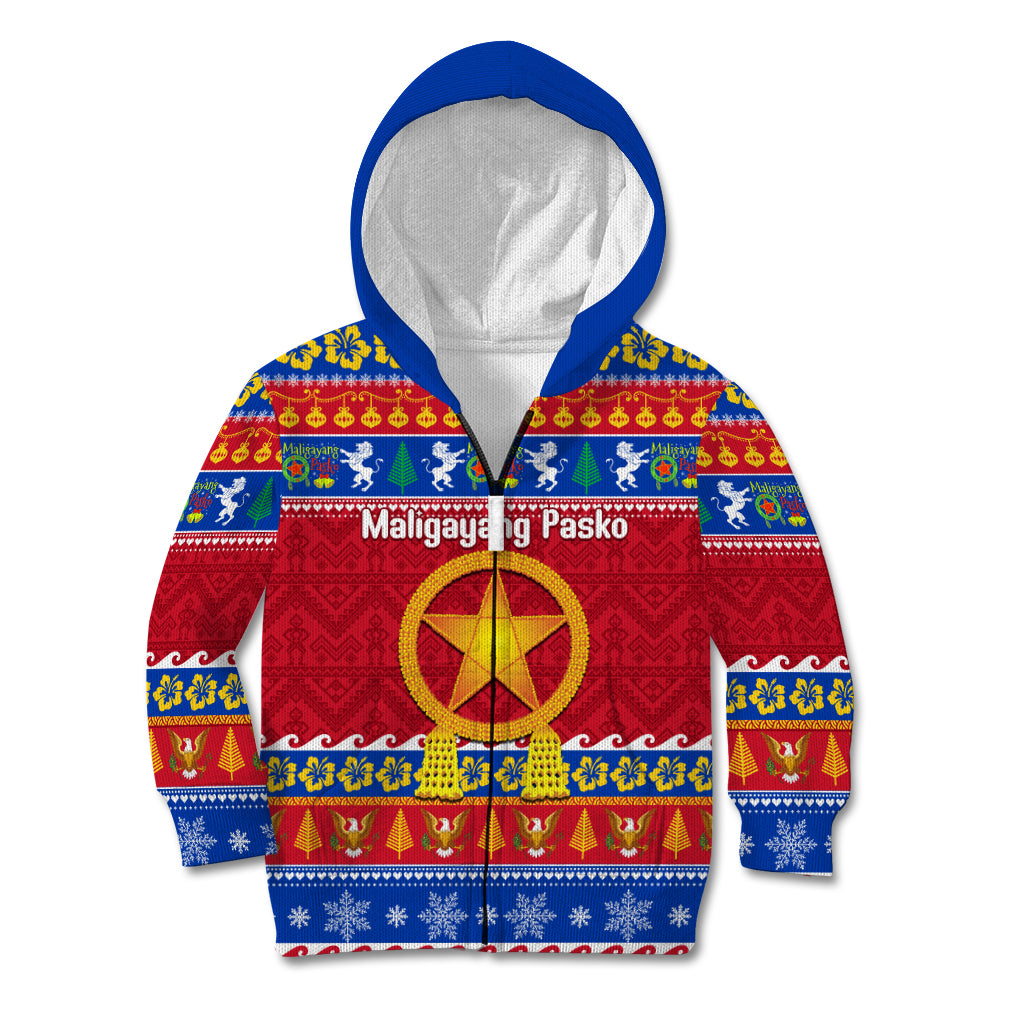 Custom Philippines Christmas Kid Hoodie Filipino Parol Maligayang Pasko LT14 - Polynesian Pride