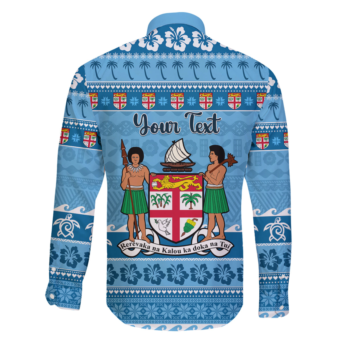 Custom Fiji Christmas Family Matching Off Shoulder Maxi Dress and Hawaiian Shirt Fijian Tapa Marau na Kerisimasi LT14 - Polynesian Pride