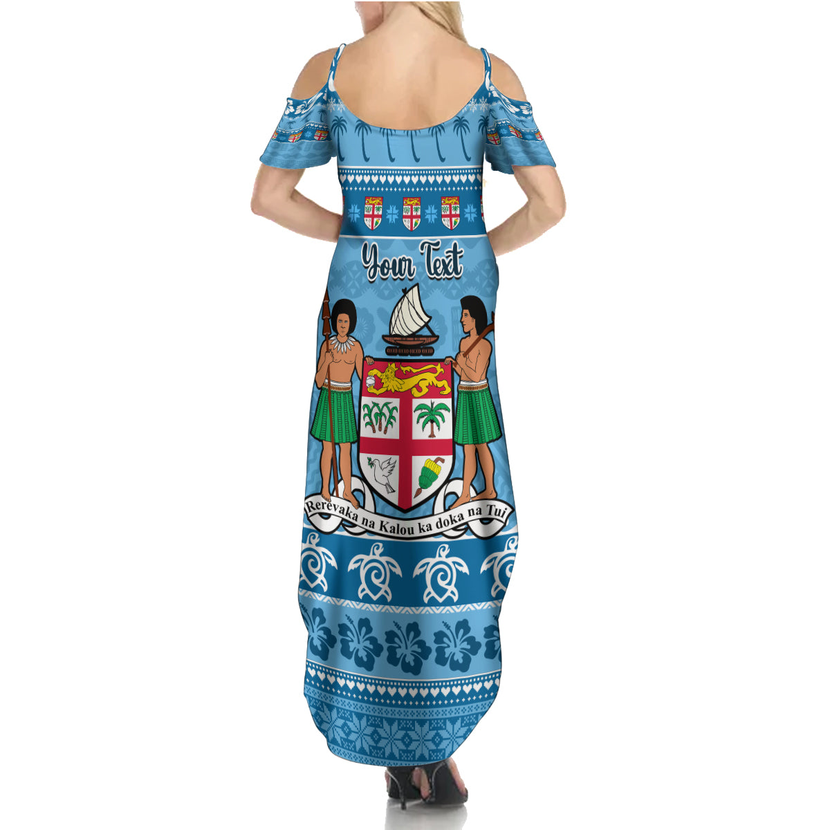 Custom Fiji Christmas Family Matching Summer Maxi Dress and Hawaiian Shirt Fijian Tapa Marau na Kerisimasi LT14 - Polynesian Pride