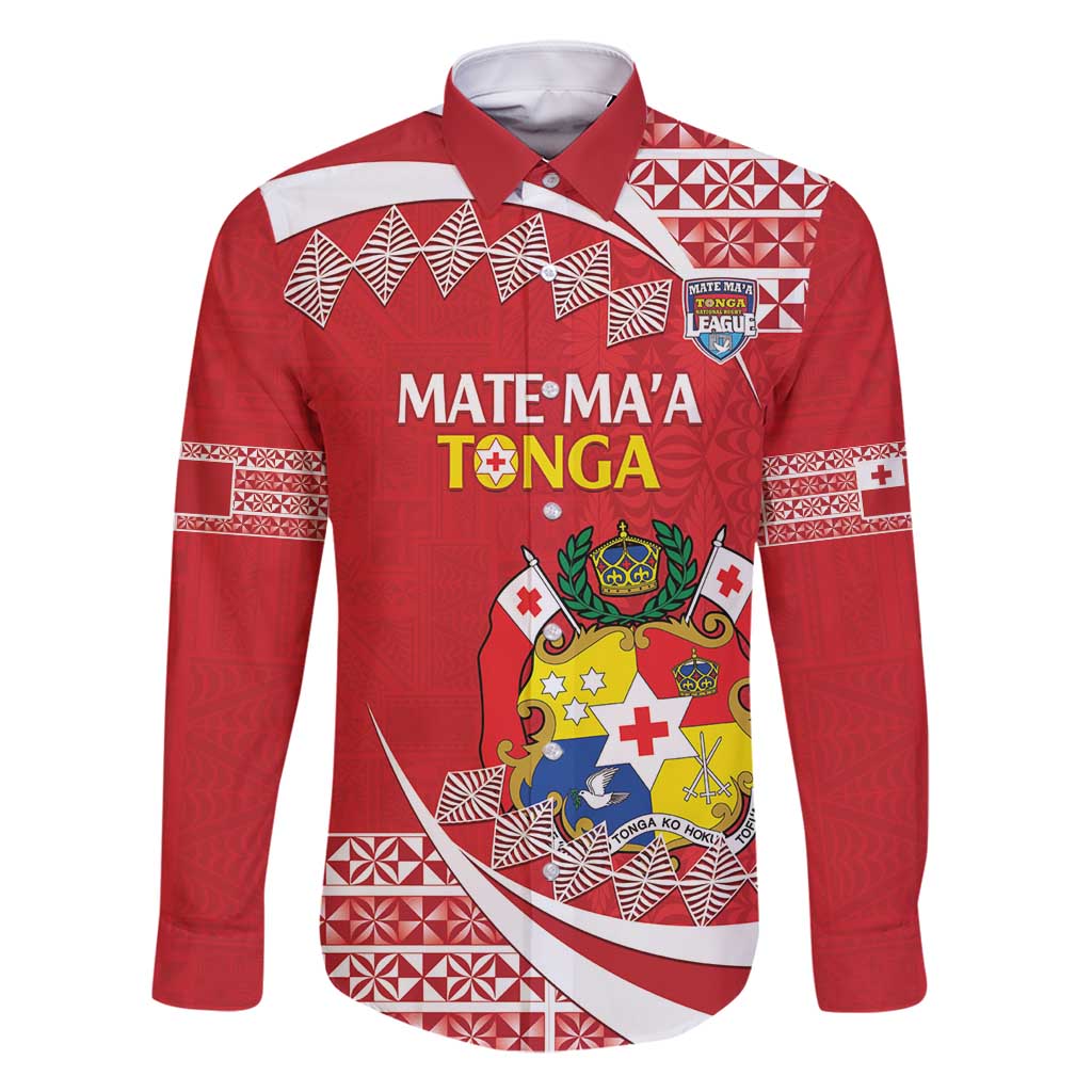 Custom Mate Maa Tonga Family Matching Long Sleeve Bodycon Dress and Hawaiian Shirt 2024 Go Champions