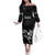 Aotearoa Rugby Custom Family Matching Off The Shoulder Long Sleeve Dress and Hawaiian Shirt Maori Kiwi - Mascot Style