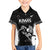Aotearoa Rugby Custom Family Matching Off The Shoulder Long Sleeve Dress and Hawaiian Shirt Maori Kiwi - Mascot Style