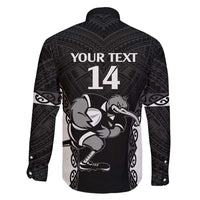 Aotearoa Rugby Custom Family Matching Off Shoulder Short Dress and Hawaiian Shirt Maori Kiwi - Mascot Style LT14 - Polynesian Pride