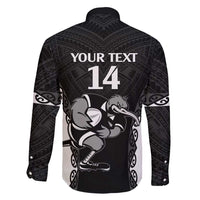 Aotearoa Rugby Custom Family Matching Short Sleeve Bodycon Dress and Hawaiian Shirt Maori Kiwi - Mascot Style LT14 - Polynesian Pride