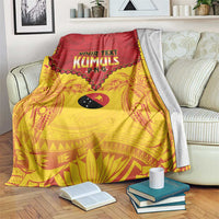 Papua New Guinea Rugby Custom Blanket Go Kumuls PNG - Polynesian Pattern