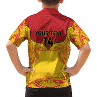 Papua New Guinea Rugby Custom Family Matching Long Sleeve Bodycon Dress and Hawaiian Shirt Go Kumuls PNG - Polynesian Pattern LT14 - Polynesian Pride