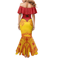 Papua New Guinea Rugby Custom Family Matching Mermaid Dress and Hawaiian Shirt Go Kumuls PNG - Polynesian Pattern LT14 - Polynesian Pride