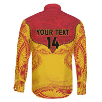 Papua New Guinea Rugby Custom Family Matching Short Sleeve Bodycon Dress and Hawaiian Shirt Go Kumuls PNG - Polynesian Pattern LT14 - Polynesian Pride