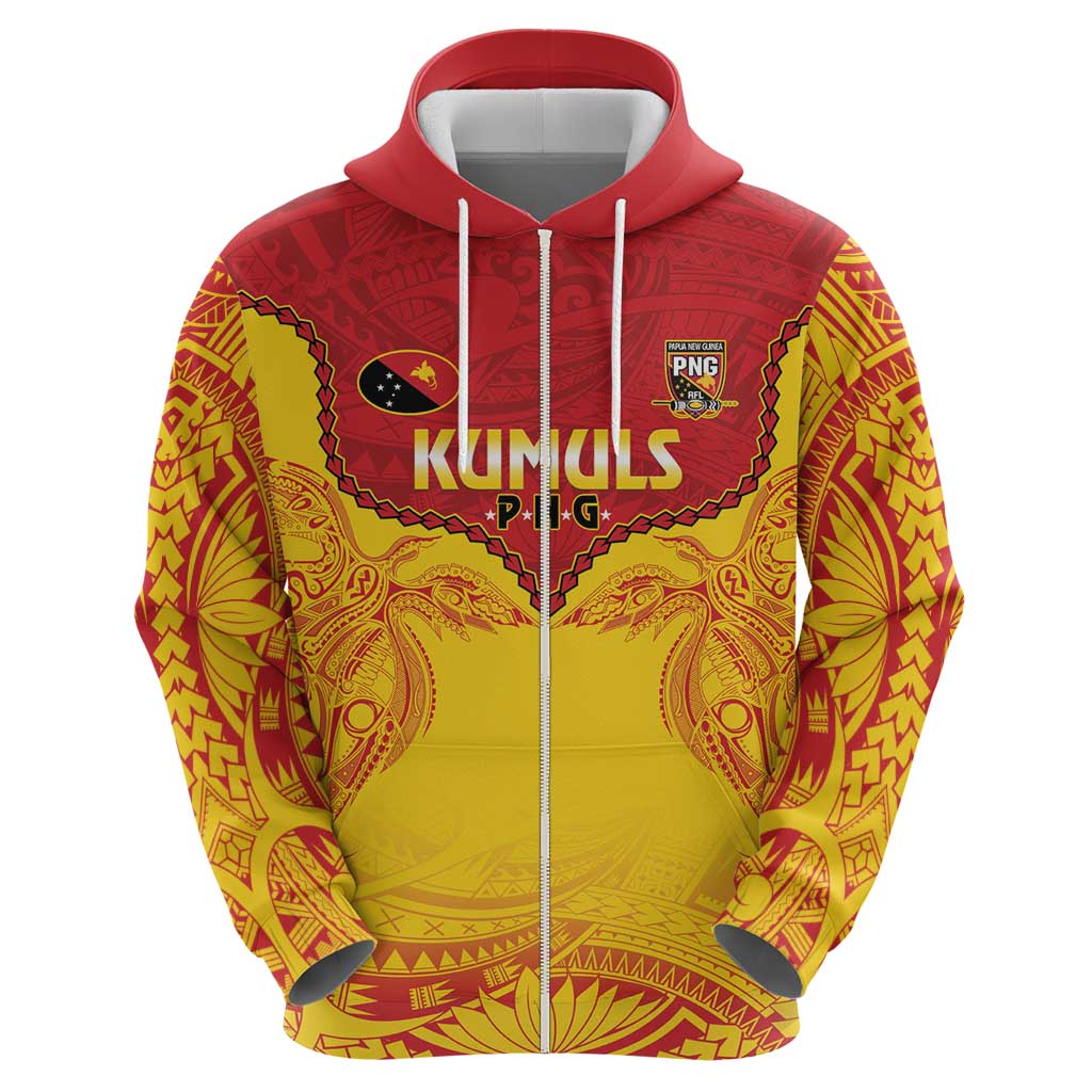 Papua New Guinea Rugby Custom Hoodie Go Kumuls PNG - Polynesian Pattern