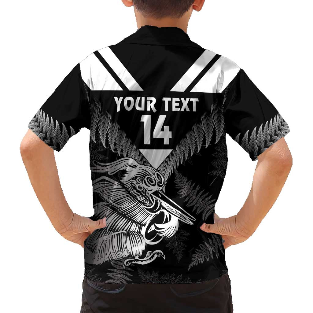 Aotearoa Silver Fern Rugby Custom Family Matching Off Shoulder Short Dress and Hawaiian Shirt 2024 Go Kiwi LT14 - Polynesian Pride