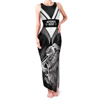 Aotearoa Silver Fern Rugby Custom Family Matching Tank Maxi Dress and Hawaiian Shirt 2024 Go Kiwi LT14 Mom's Dress Black - Polynesian Pride